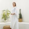 White Cotton Gauze Caftan Ka05 Dress Long Kaftan