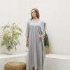 Hand Dyed Ka01 Grey Caftan Dress Long Kaftan