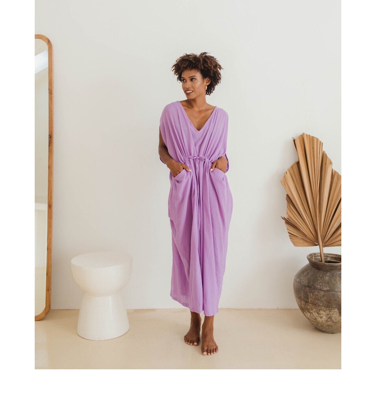 Niur Cotton Gauze Caftan Ka08 Dress Long Kaftan