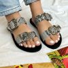 Handmade Leather Sandals Buckle Slide Women Summer Shoes