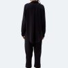 Black Linen Oversized Shirt Cottonlinen Buttonup