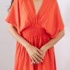 Daun Backless Rayon Caftan Red Dress Long Kaftan