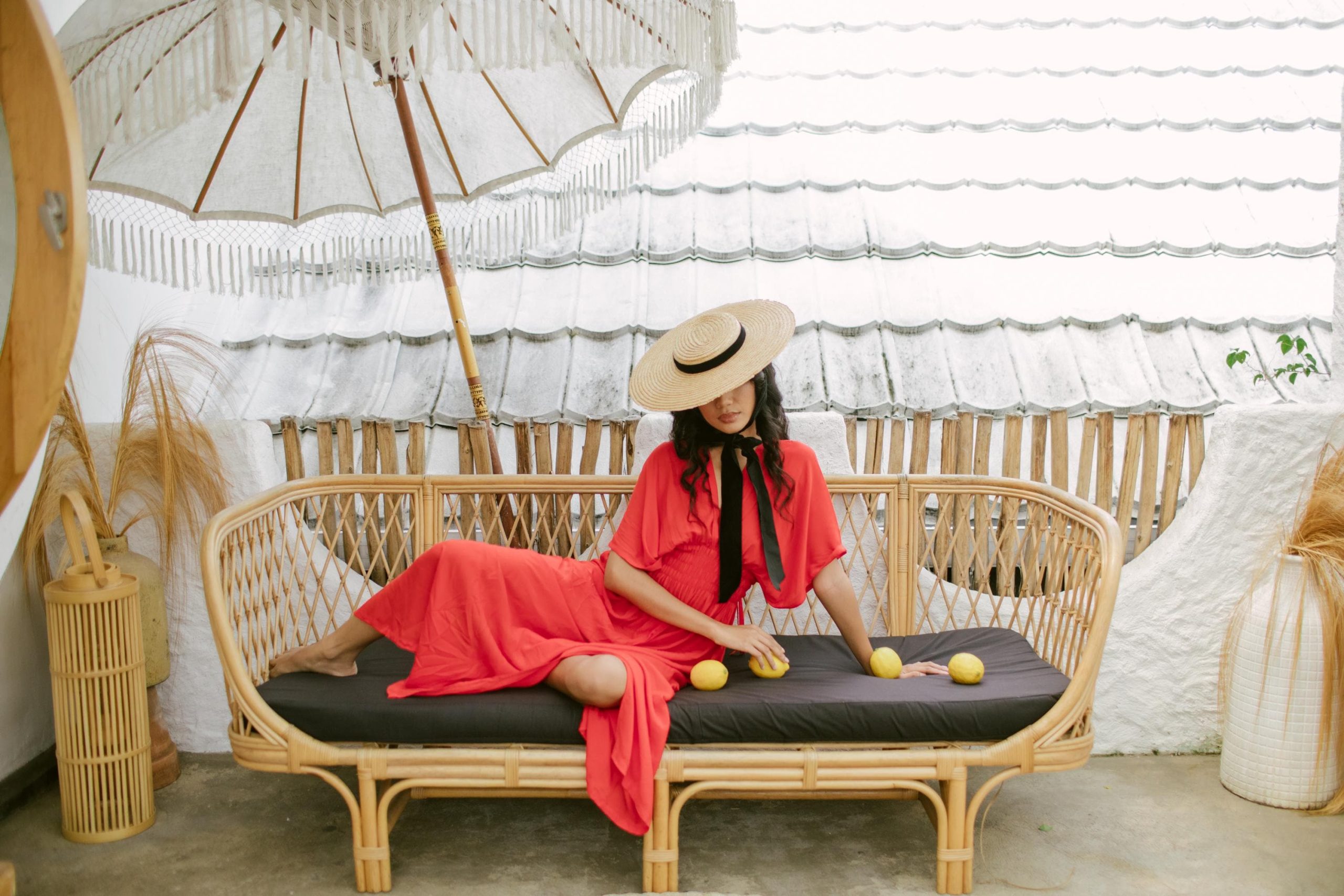 Daun Backless Rayon Caftan Red Dress Long Kaftan